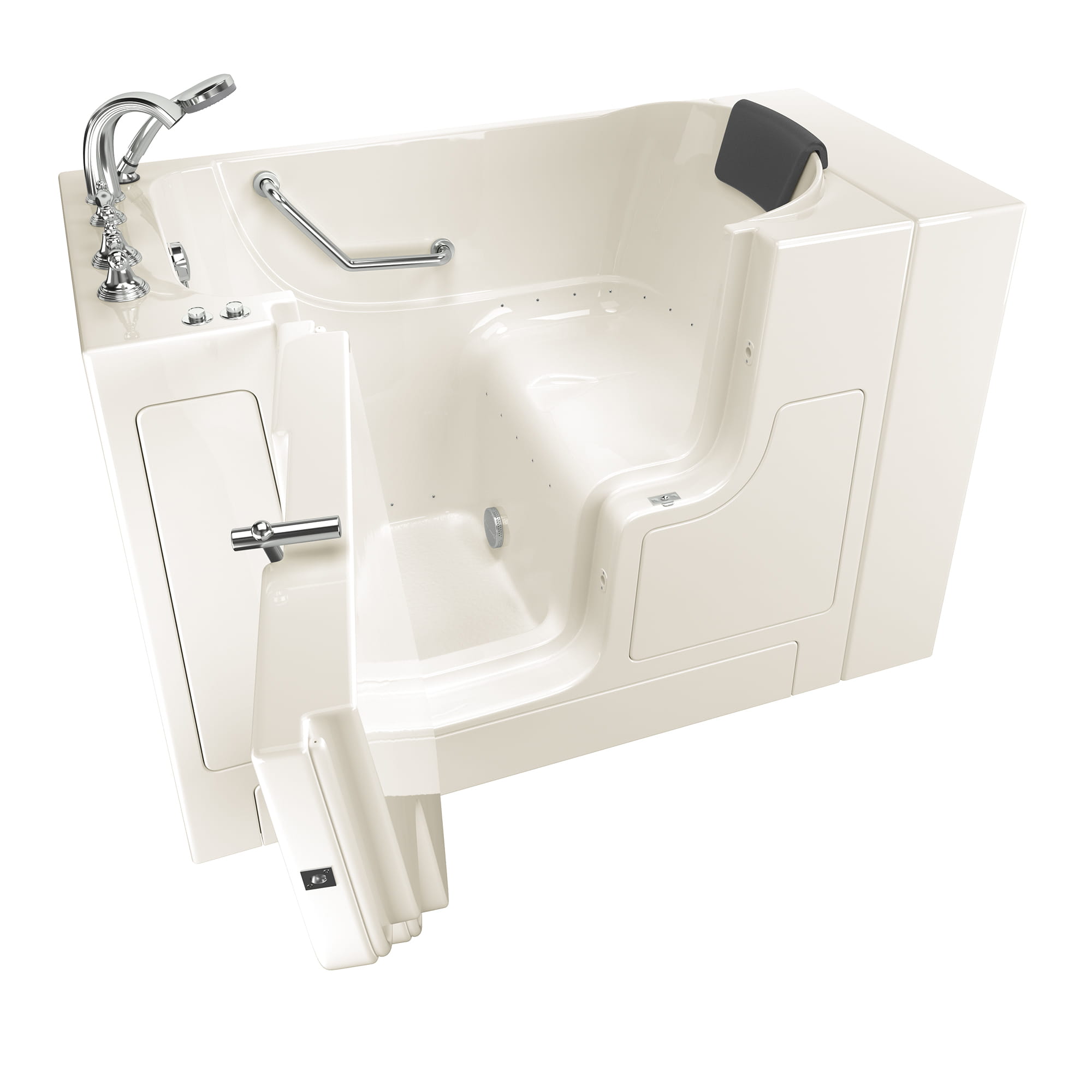 Gelcoat Premium Series 30 x 52  Inch Walk in Tub With Air Spa System   Left Hand Drain With Faucet WIB LINEN